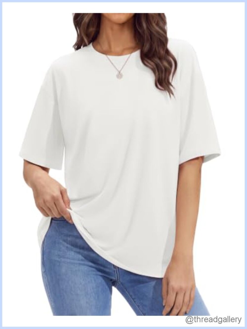 Oversized Crewneck Tee Loose Fit Buttery Soft Short Sleeve Casual Top